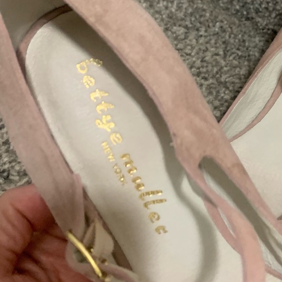 Bettye Muller Pink Suede Jeweled Heels - Picture 7 of 12